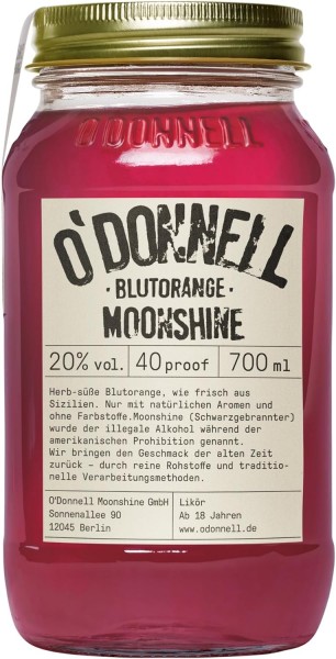 O&#039;Donnell Moonshine - Blutorange 20% vol. 700ml Likör