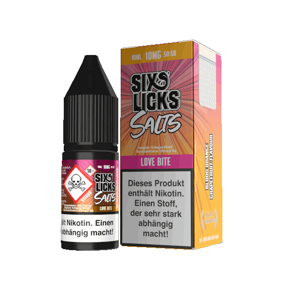 Six Licks - Love Bite - NicSalt e-Liquid 10ml