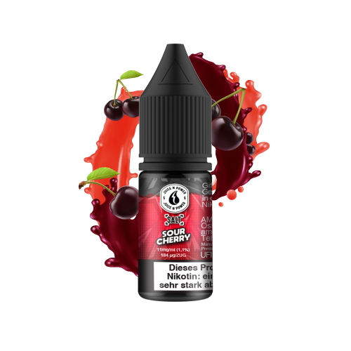 Juice &amp; Power - Sour Cherry - 10ml Nic Salt Liquid