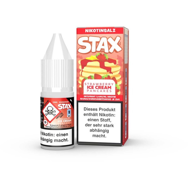 Stax - Strawberry Ice Cream Pancakes - NicSalt e-Liquid 10ml