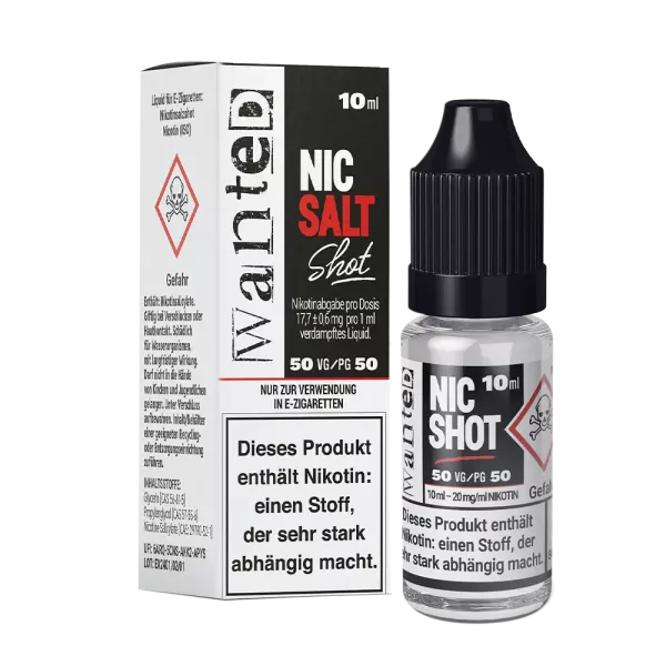 Wanted Nikotinsalz Shot 50VG / 50PG 20mg/ml