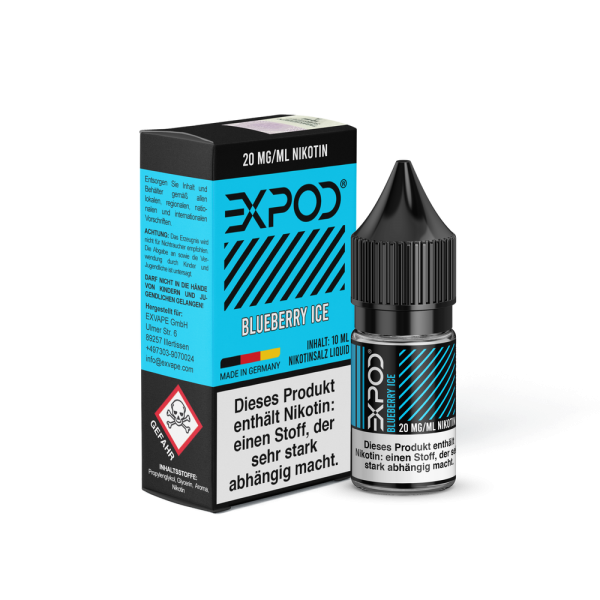 Expod Liquid - Blueberry Ice - 10ml Nic Salt Liquid