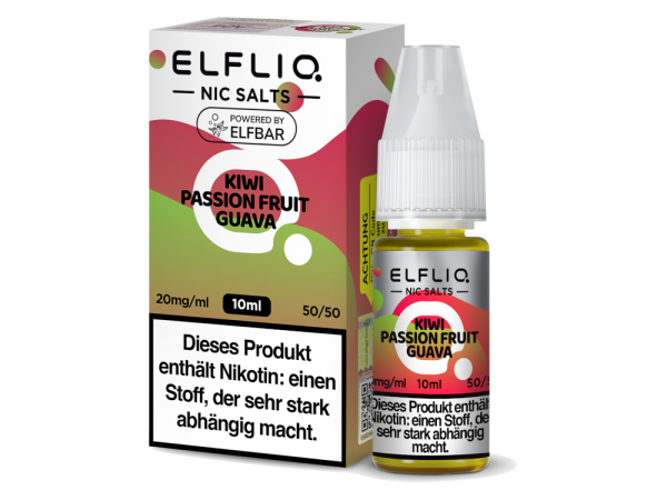 ELFLIQ - Kiwi Passion Fruit Guava 10ml Nic Salt Liquid