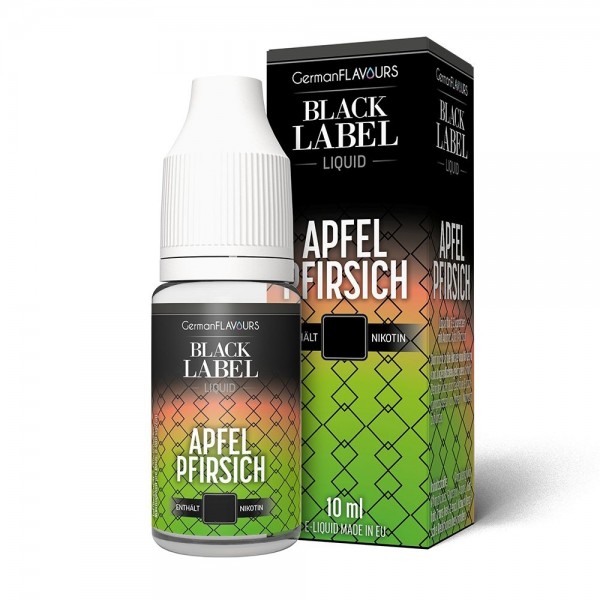 Germanflavours - Black Label - Apfel Pfirsich 10ml e-Liquid