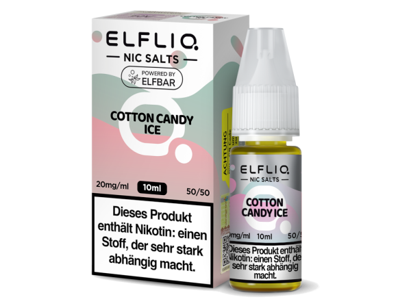 ELFLIQ - Cotton Candy Ice 10ml Nic Salt Liquid