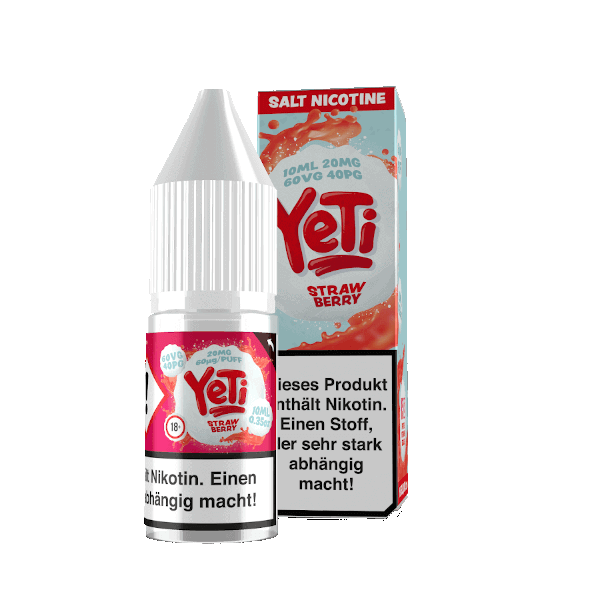 Yeti - Strawberry 10ml Nic Salt Liquid