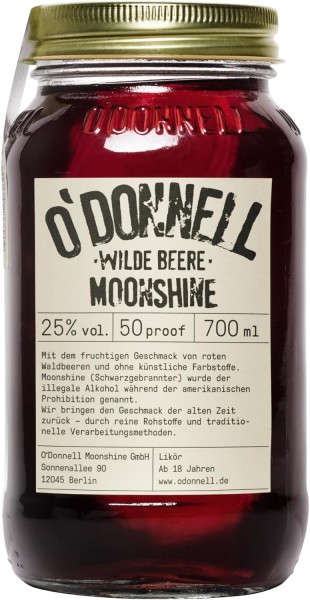 O&#039;Donnell Moonshine - Wilde Beere 25% vol. 700ml Likör