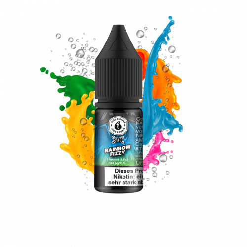 Juice &amp; Power - Rainbow Fizzy - 10ml Nic Salt Liquid