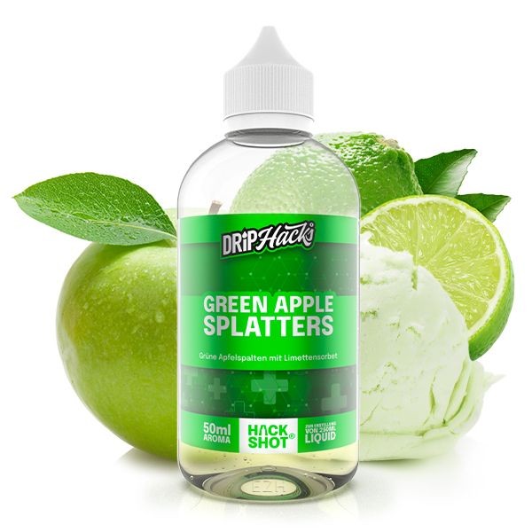 Drip Hacks - Green Apple Splatters 50ml Longfill Aroma