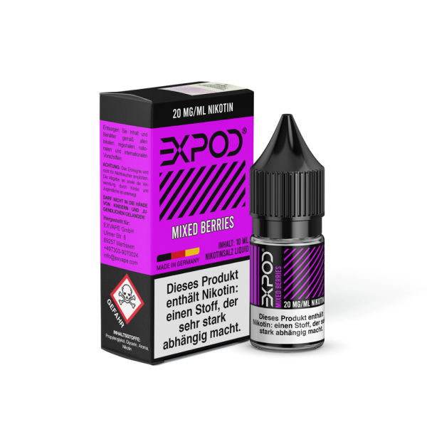 Expod Liquid - Mixed Berries - 10ml Nic Salt Liquid