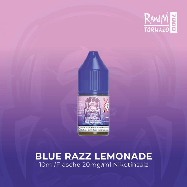 RandM Tornado - Blue Razz Lemonade - 10ml Nic Salt Liquid