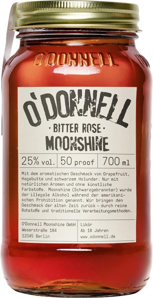 O&#039;Donnell Moonshine - Bitter Rose 25% vol. 700ml Likör