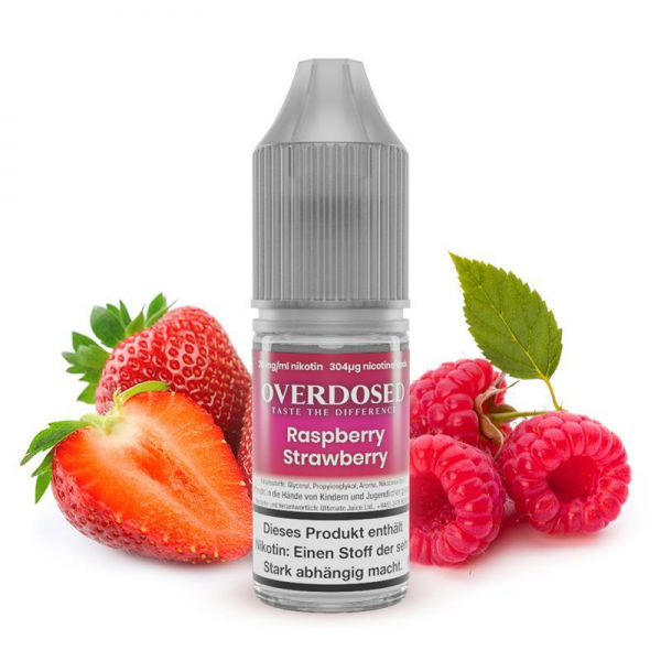 Overdosed - Raspberry Strawberry - 10ml Nic Salt Liquid