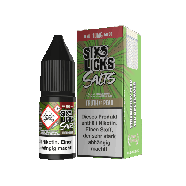 Six Licks - Truth or Pear - NicSalt e-Liquid 10ml