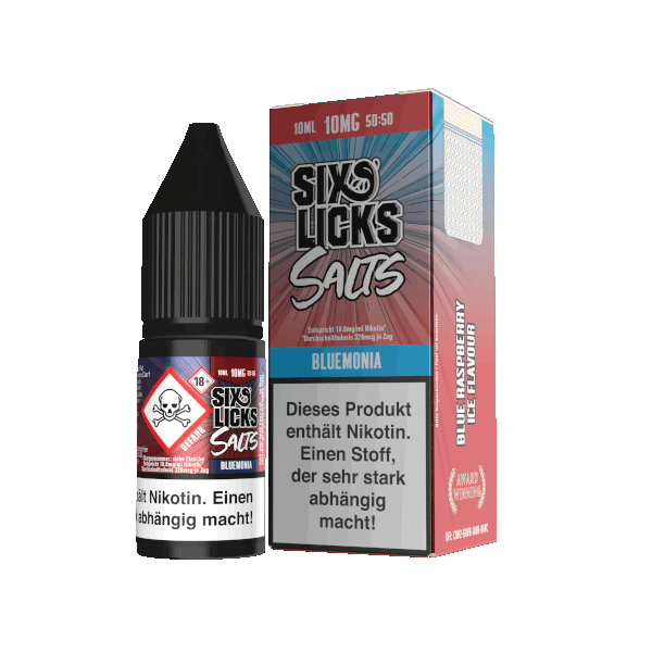 Six Licks - Bluemonia - NicSalt e-Liquid 10ml