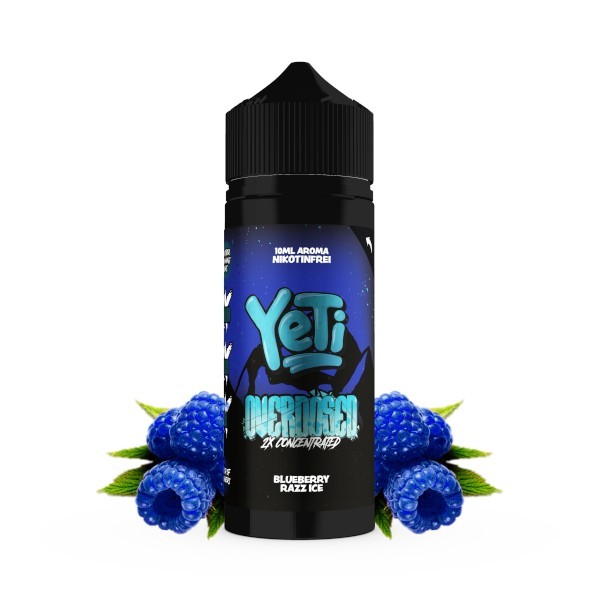Yeti Overdosed - Blueberry Razz Ice 10ml Longfill Aroma