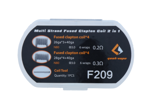 GeekVape Multi Strand Fused Clapton Coil 2 in 1 F209