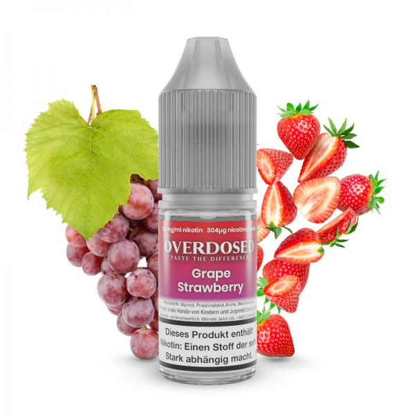 Overdosed - Grape Strawberry - 10ml Nic Salt Liquid