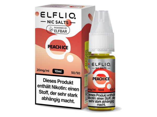 ELFLIQ - Peach Ice 10ml Nic Salt Liquid