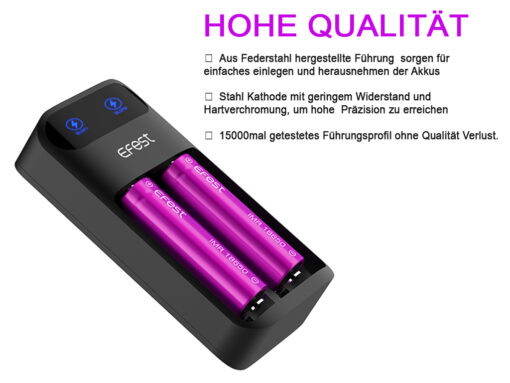 Efest Lush Q2 Akku-Schnellladegerät mit integriertem Netzteil – Bild 3