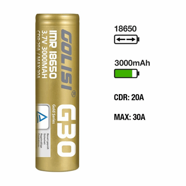 Golisi G30 18650 20A 3000mAh Akku