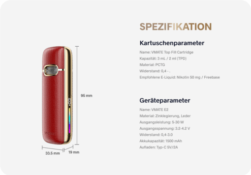 VooPoo VMATE E2 Pod Kit Weiß – Bild 2