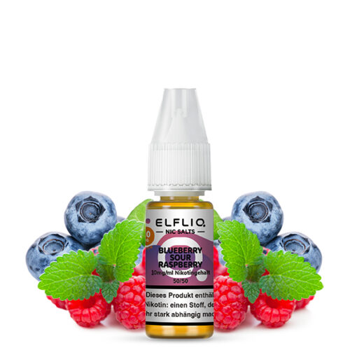 Elfliq - Blueberry Sour Raspberry 10ml NicSalt Liquid – Bild 2