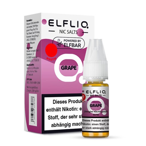 Elfliq - Grape 10ml NicSalt Liquid