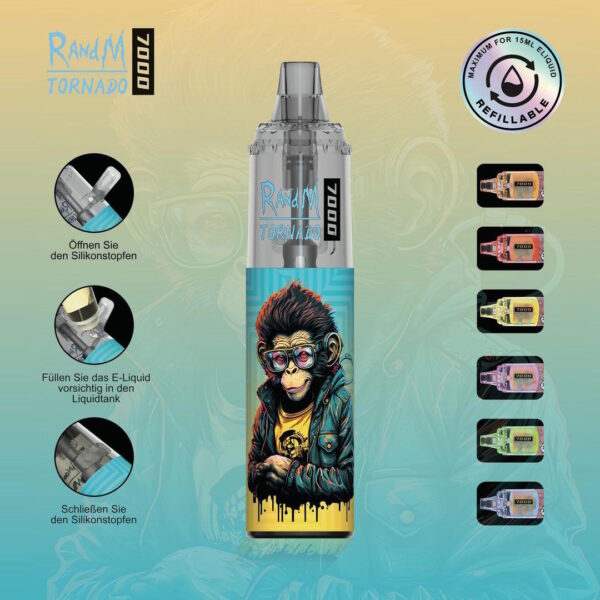 RandM Tornado 7000 Einweg E-Zigarette (Refill System)