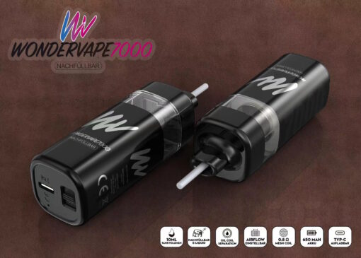 Wonder Vape 7000 Einweg E-Zigarette (Refill System) – Bild 2