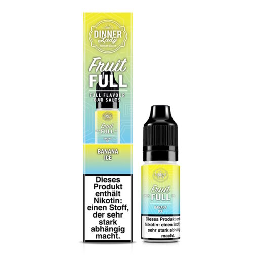 Dinner Lady Fruit Full - Banana Ice 10ml NicSalt Liquid