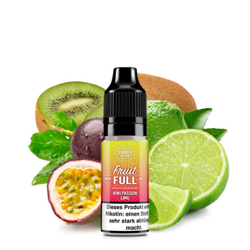 Dinner Lady Fruit Full - Kiwi Passionfruit Lime 10ml NicSalt Liquid – Bild 2