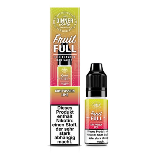Dinner Lady Fruit Full - Kiwi Passionfruit Lime 10ml NicSalt Liquid