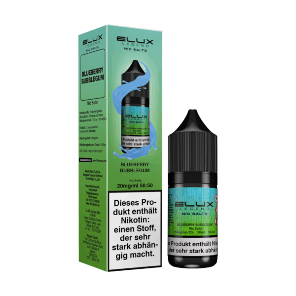 ELUX - Blueberry Bubblegum 10ml NicSalt Liquid