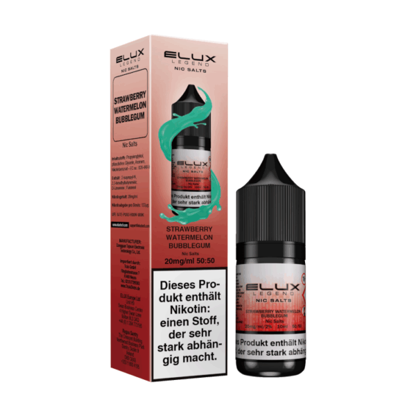 ELUX - Strawberry Watermelon Bubblegum 10ml NicSalt Liquid