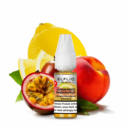 Elfliq - Lemon Peach Passion Fruit 10ml NicSalt Liquid – Bild 3