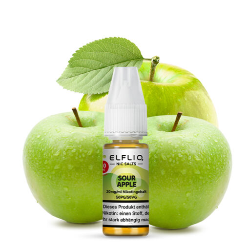 Elfliq - Sour Apple 10ml NicSalt Liquid – Bild 3