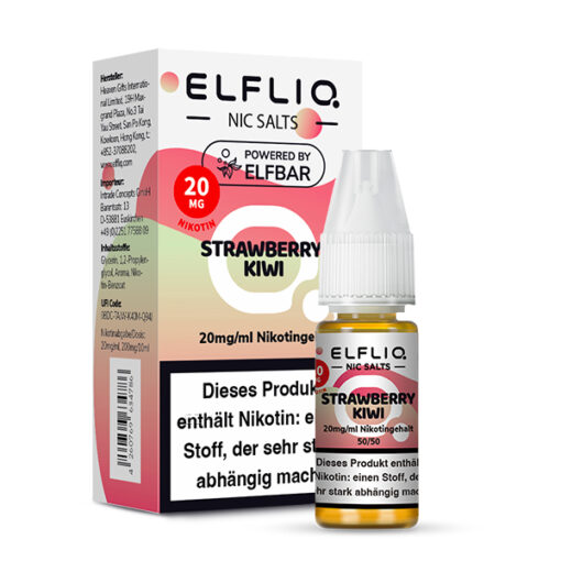 Elfliq - Strawberry Kiwi 10ml NicSalt Liquid