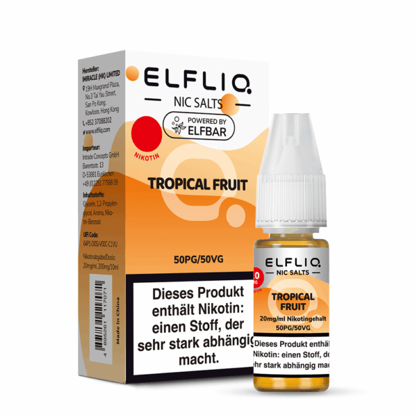 Elfliq - Tropical Fruit 10ml NicSalt Liquid