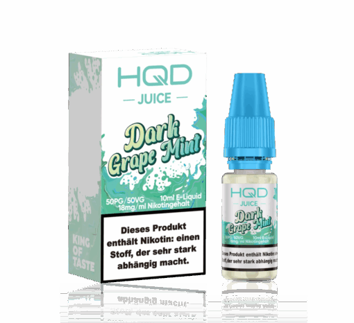 HQD Juice - Dark Grape Mint 10ml 18mg NicSalt Liquid – Bild 2