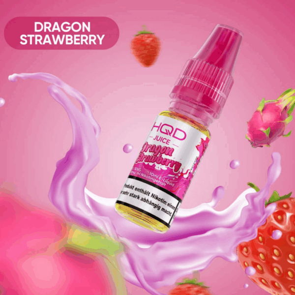 HQD Juice - Dragon Strawberry 10ml 18mg NicSalt Liquid