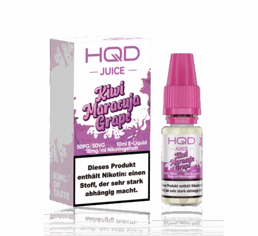 HQD Juice - Kiwi Maracuja Grape 10ml 18mg NicSalt Liquid – Bild 2