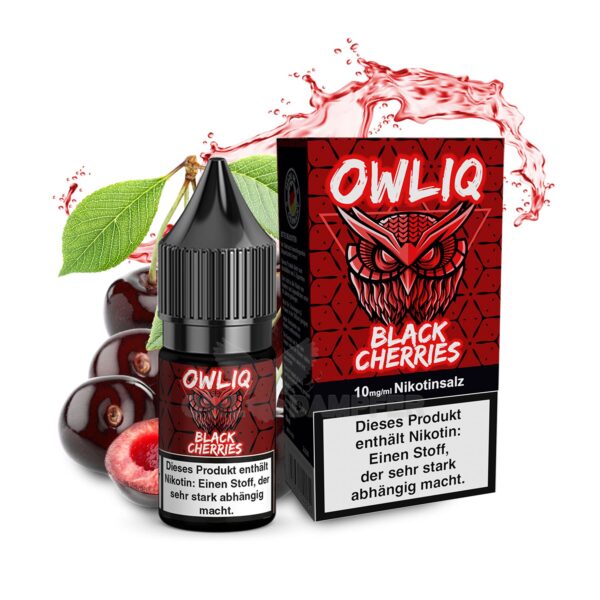 OWLIQ - Black Cherries 10ml NicSalt Liquid