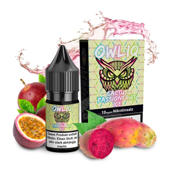 OWLIQ - Cactus Passionfruit Ice 10ml NicSalt Liquid