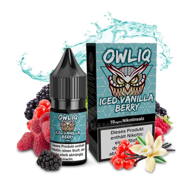 OWLIQ - Iced Vanilla Berry 10ml NicSalt Liquid