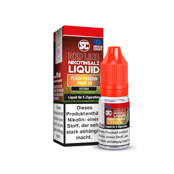 SC Red Line - Peach Passion Fruit V2 10ml NicSalt Liquid