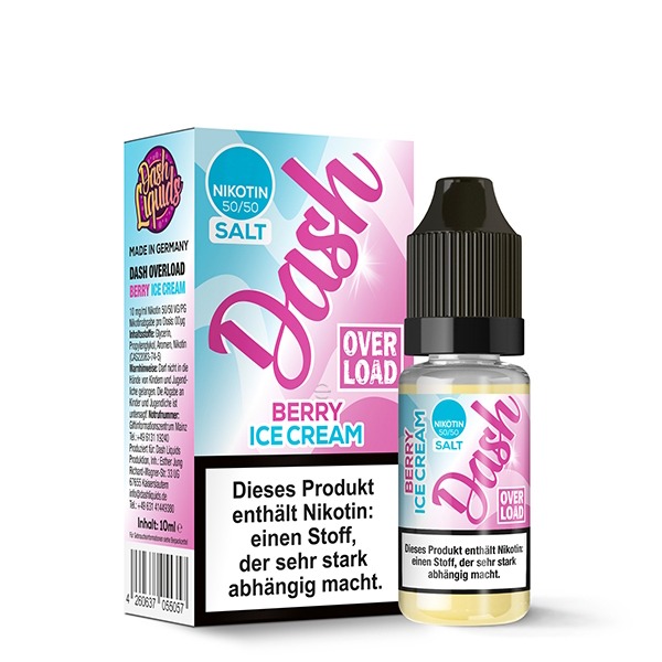 DASH OVERLOAD - Berry Ice Cream 10ml NicSalt Liquid
