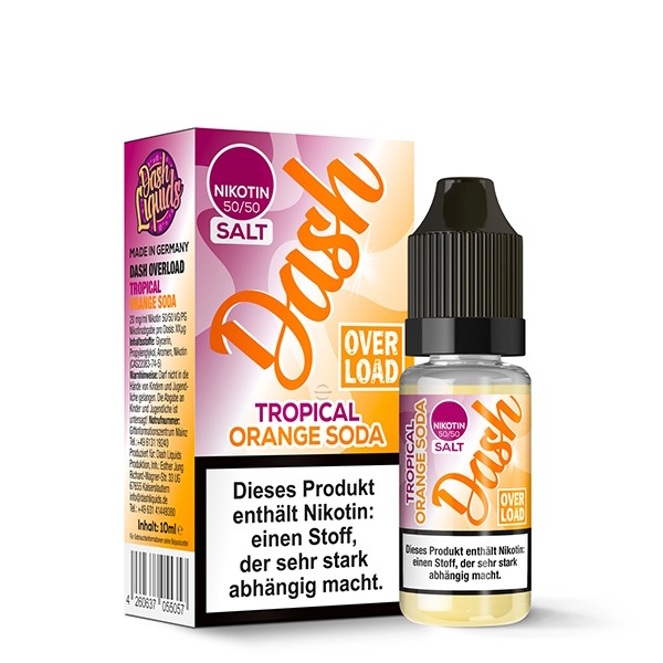 DASH OVERLOAD - Tropical Orange Soda 10ml NicSalt Liquid