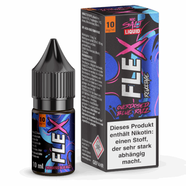 Revoltage - Flex - Blue Razz 10ml Hybrid NicSalt Overdosed Liquid