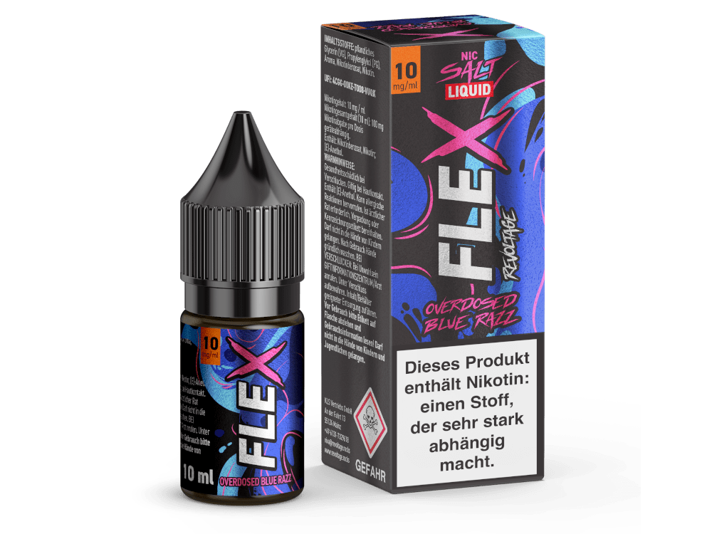 Revoltage - Flex - Blue Razz 10ml Hybrid NicSalt Overdosed Liquid